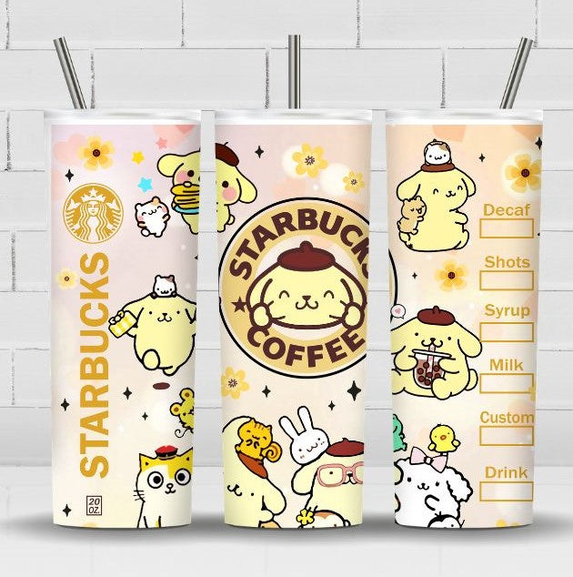 YELLOW FRIEND TUMBLER SUBLIMATION TRANSFER 20 ONZ