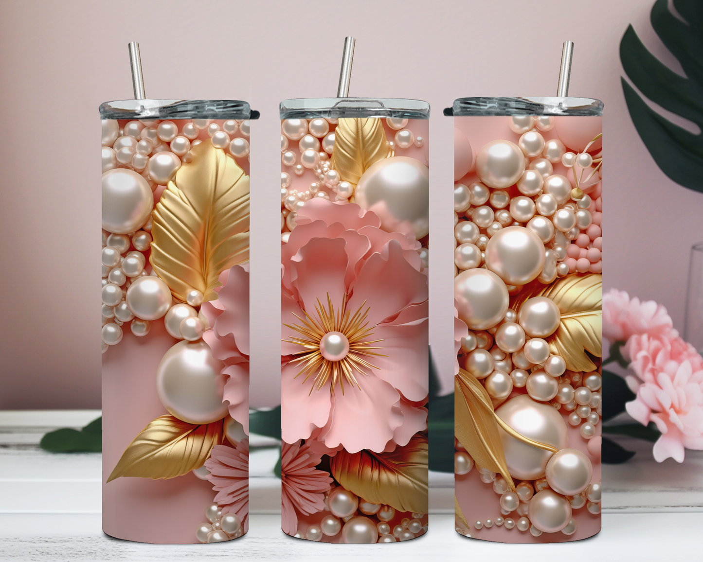 FLOWER 3D TUMBLER SUBLIMATION TRANSFER 20 ONZ