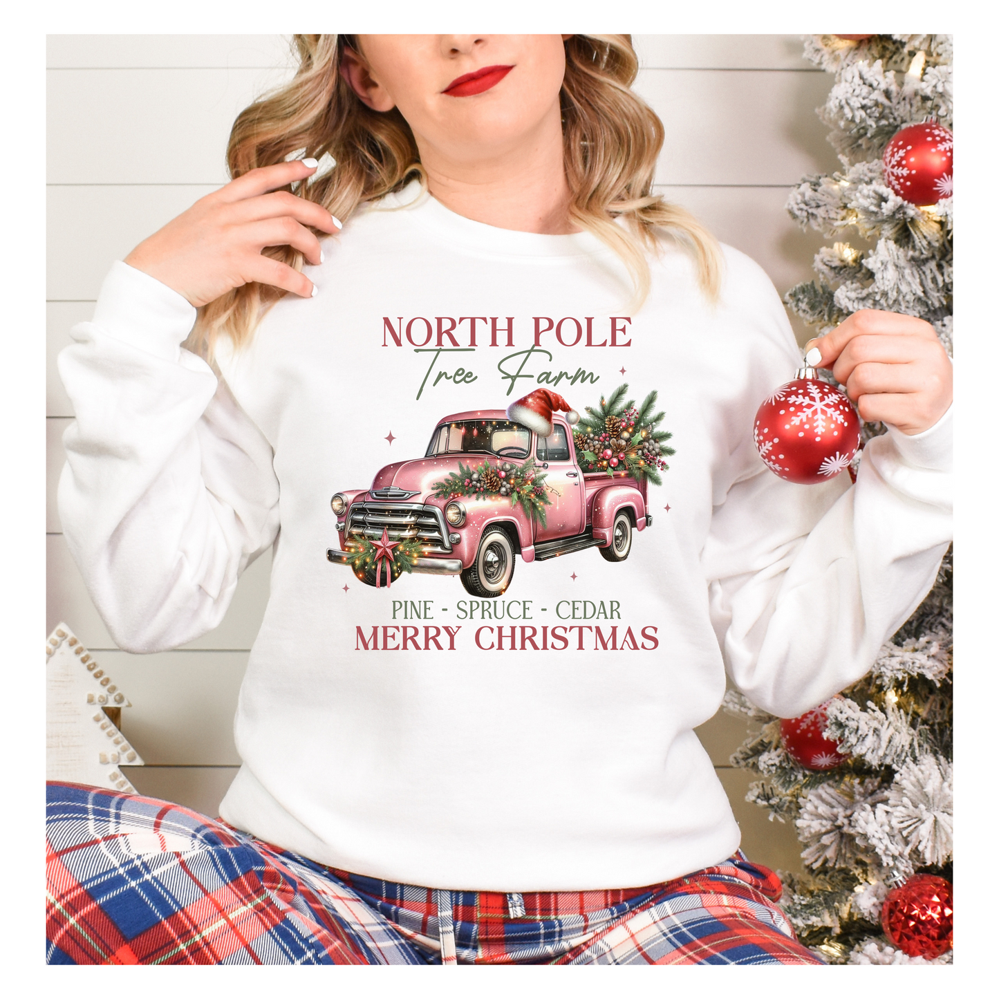 Pink Christmas Truck